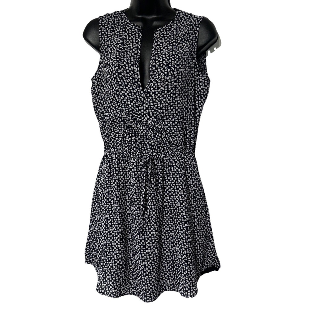 Gap Women's Print Shirtdress in Weave Flower Pink Dot Navy Floral Size XS